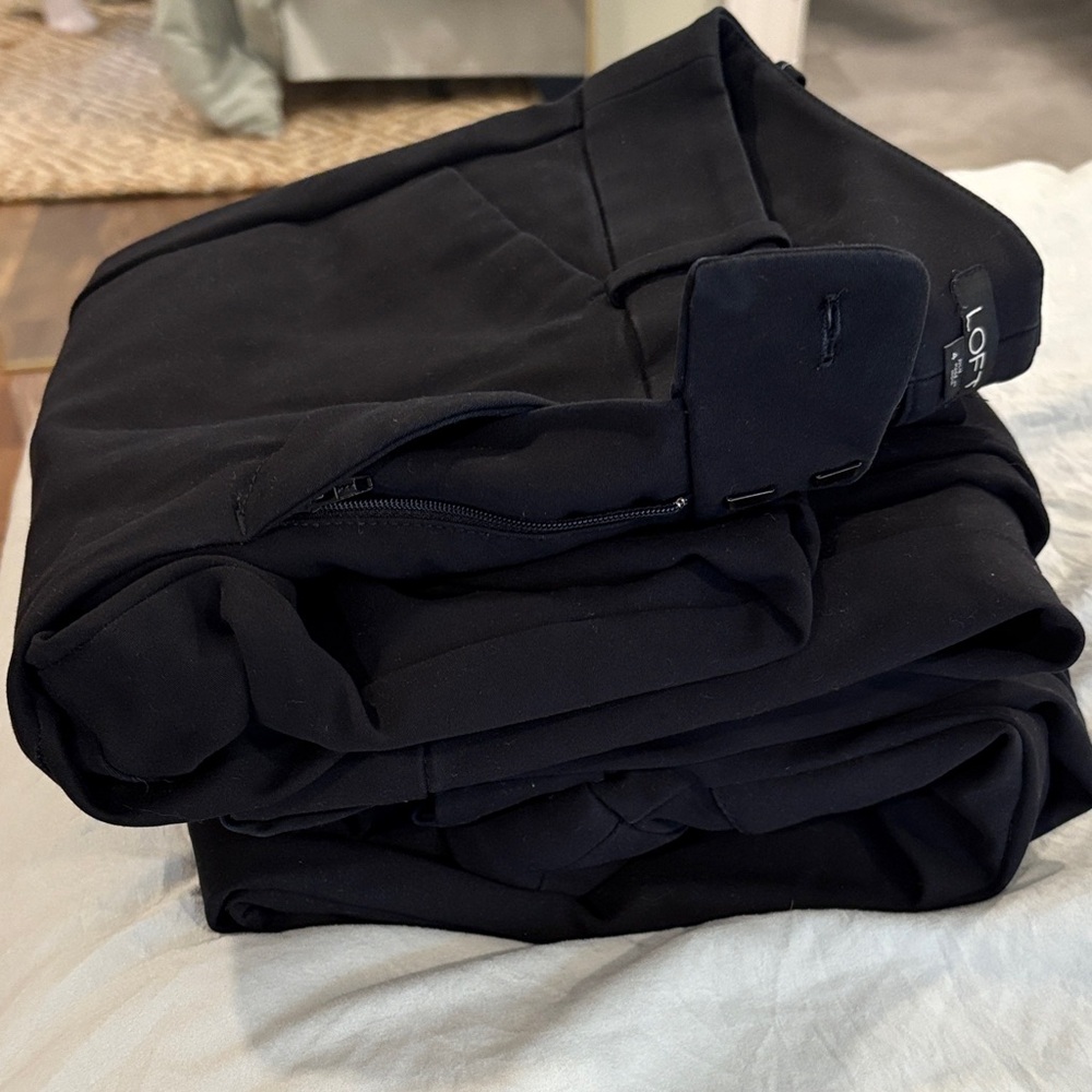 Bundle of 3- Loft Black Cropped Work Pants